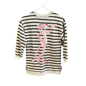 Zara Pink Panther Striped Long Sweater, VGUC, Sz 8Y (128cm) (8C)
